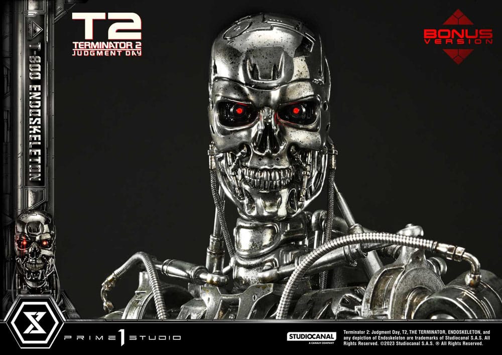 Terminator 2 statuette Museum Masterline Series 1/3 Judgment Day T800 Endoskeleton Deluxe Bonus Version 74 cm