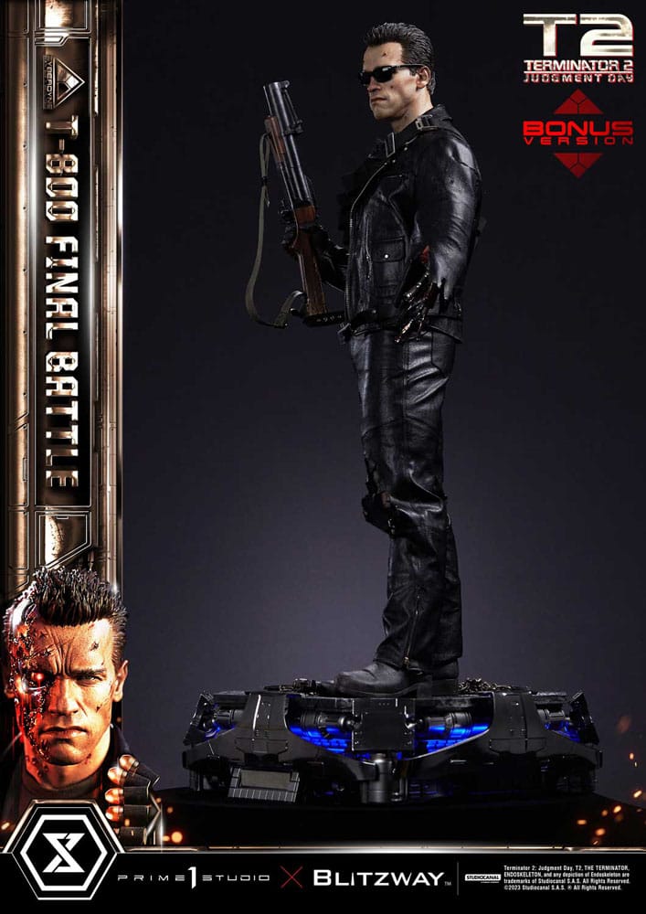 Terminator 2 statuette Museum Masterline Series 1/3 T-800 Final Battle Deluxe Bonus Version 75 cm