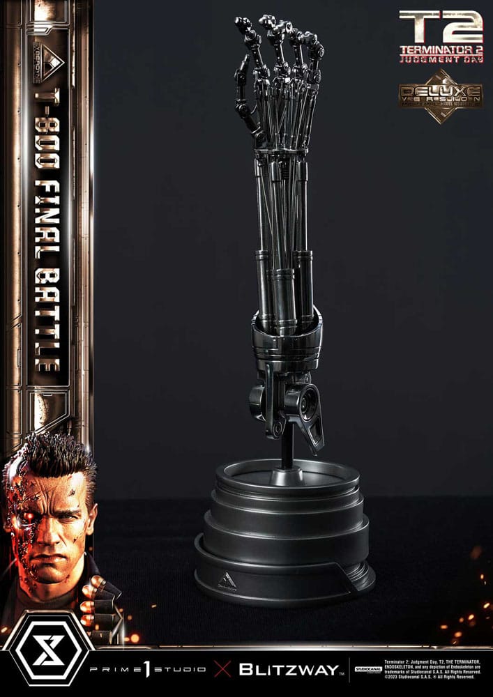 Terminator 2 statuette Museum Masterline Series 1/3 T-800 Final Battle Deluxe Bonus Version 75 cm