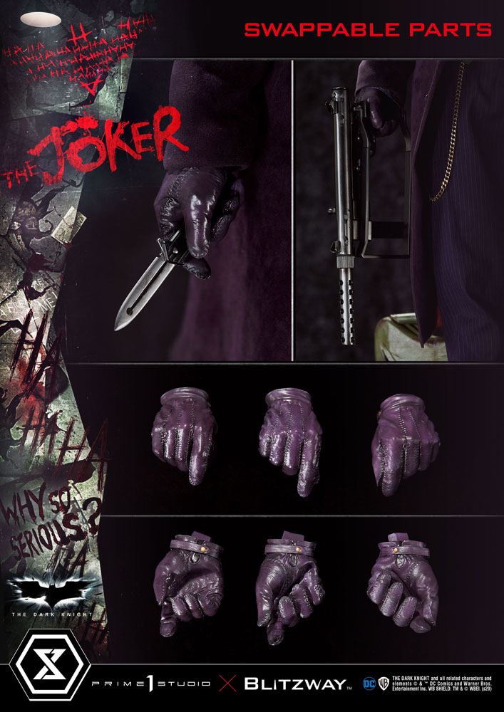 The Dark Knight statuette 1/3 The Joker Bonus Version 72 cm