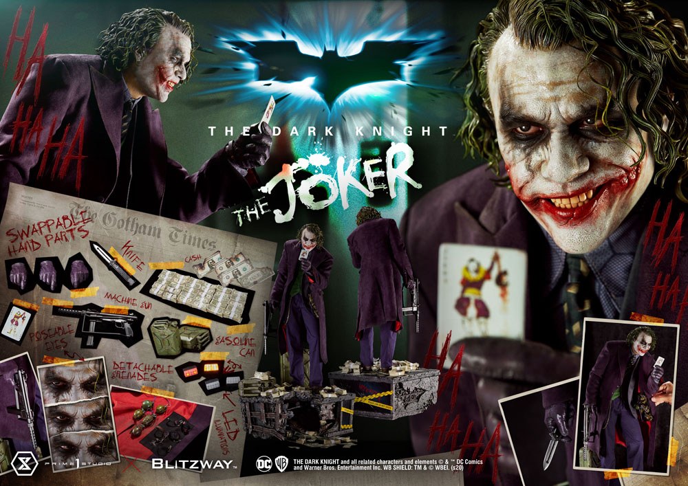 The Dark Knight statuette 1/3 The Joker Bonus Version 72 cm