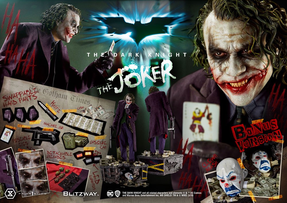 The Dark Knight statuette 1/3 The Joker Bonus Version 72 cm