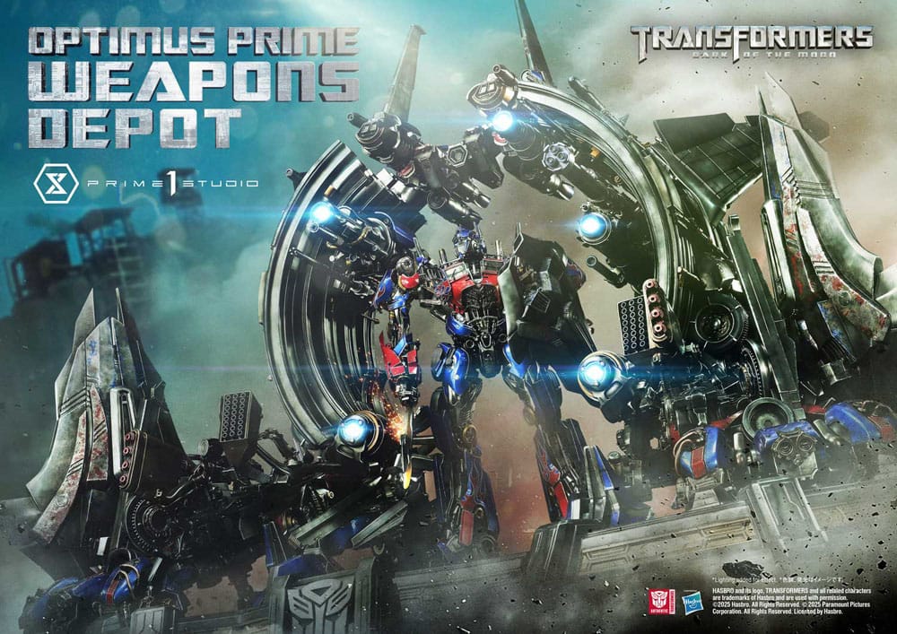 Transformers: Dark of the Moon (Film) Museum Masterline statuette Optimus Prime Weapons Depot 127 cm