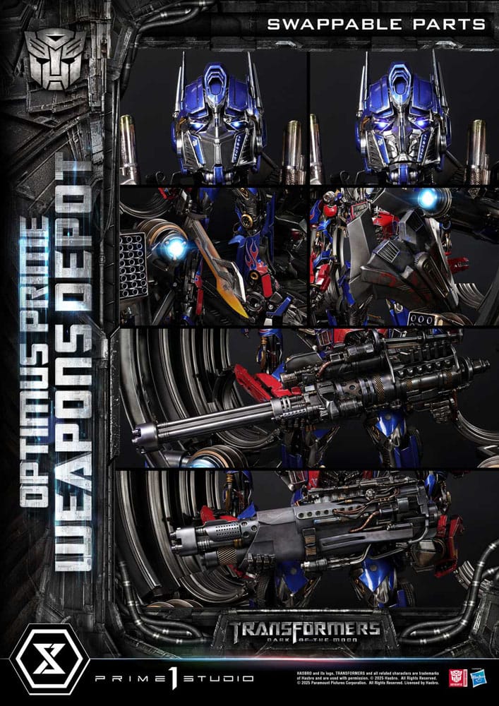 Transformers: Dark of the Moon (Film) Museum Masterline statuette Optimus Prime Weapons Depot 127 cm