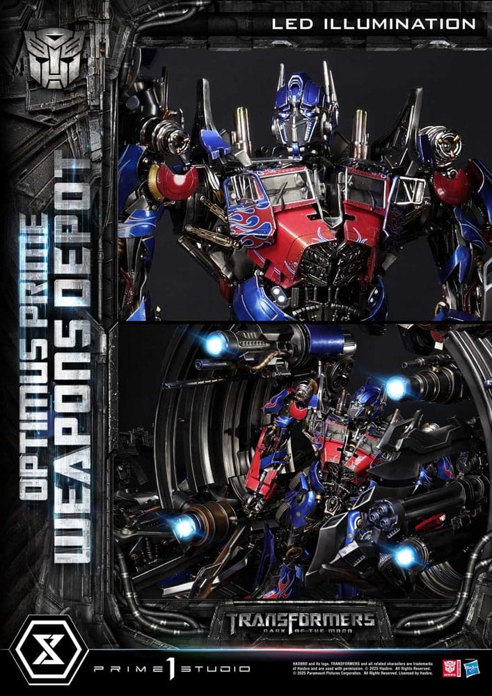 Transformers: Dark of the Moon (Film) Museum Masterline statuette Optimus Prime Weapons Depot 127 cm