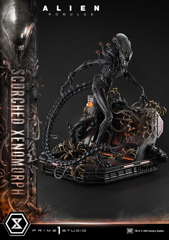 Alien: Romulus statuette Museum Masterline XL 1/3 Scorched Xenomorph 98 cm