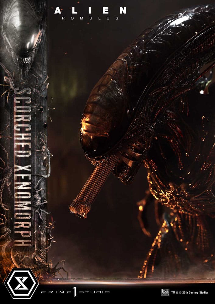 Alien: Romulus statuette Museum Masterline XL 1/3 Scorched Xenomorph 98 cm