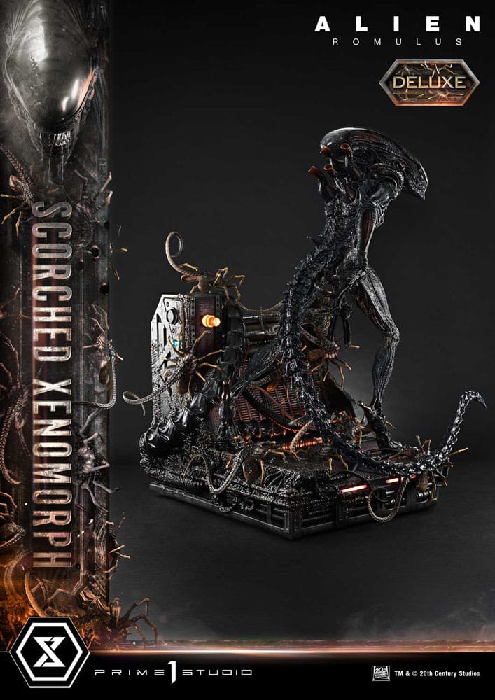 Alien: Romulus statuette Museum Masterline XL 1/3 Scorched Xenomorph Deluxe Version 98 cm