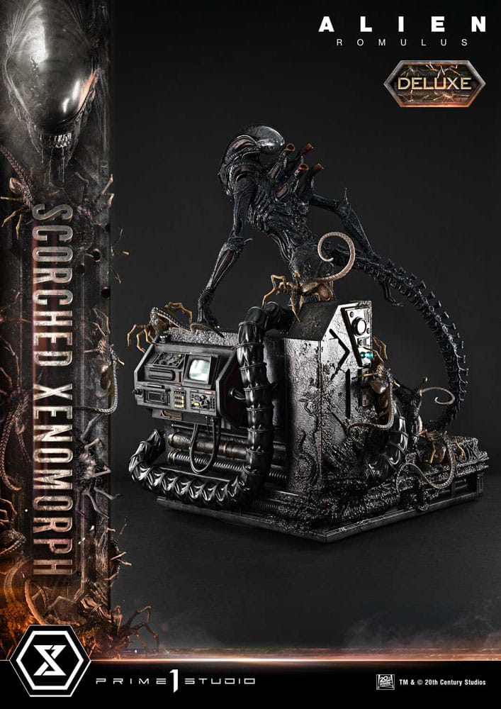 Alien: Romulus statuette Museum Masterline XL 1/3 Scorched Xenomorph Deluxe Version 98 cm