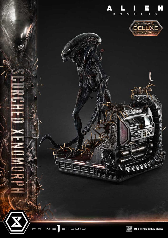Alien: Romulus statuette Museum Masterline XL 1/3 Scorched Xenomorph Deluxe Version 98 cm