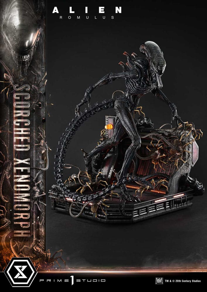 Alien: Romulus statuette Museum Masterline XL 1/3 Scorched Xenomorph Deluxe Version 98 cm