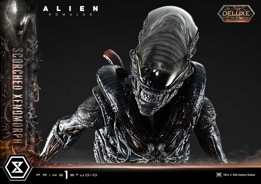 Alien: Romulus statuette Museum Masterline XL 1/3 Scorched Xenomorph Deluxe Version 98 cm