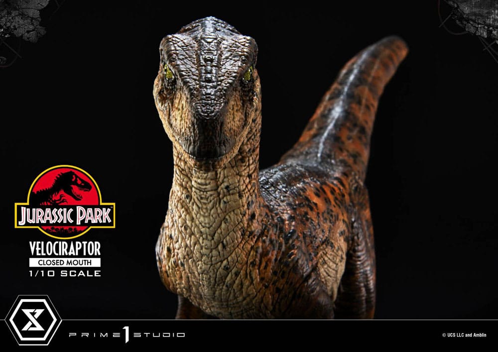 Jurassic Park statuette Prime Collectibles 1/10 Velociraptor Closed Mouth 19 cm