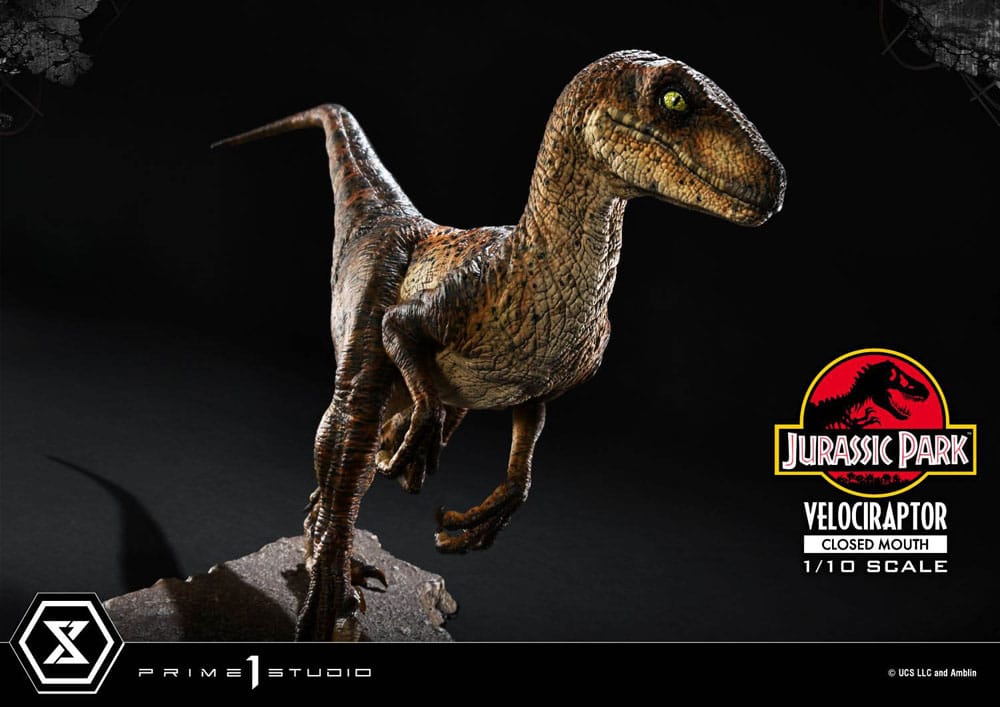 Jurassic Park statuette Prime Collectibles 1/10 Velociraptor Closed Mouth 19 cm
