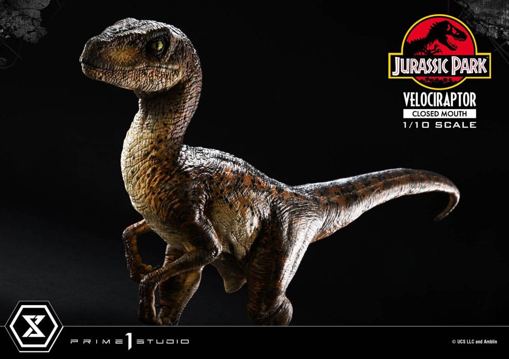 Jurassic Park statuette Prime Collectibles 1/10 Velociraptor Closed Mouth 19 cm