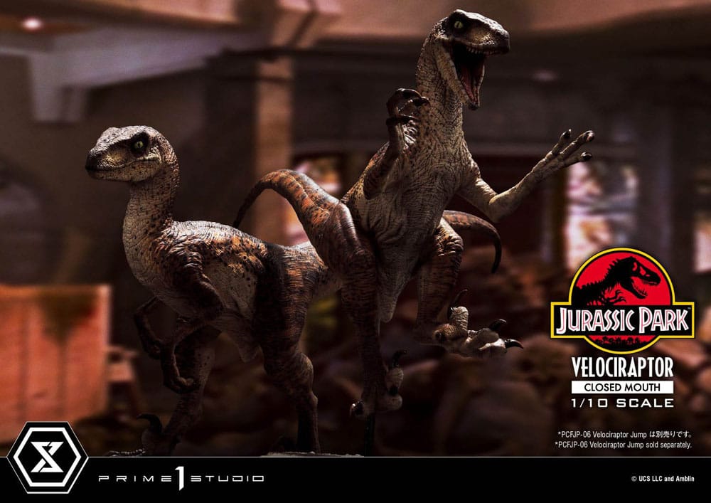 Jurassic Park statuette Prime Collectibles 1/10 Velociraptor Closed Mouth 19 cm