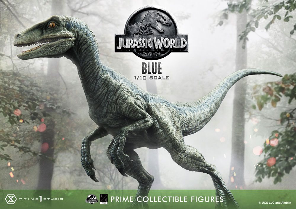 Jurassic World: Fallen Kingdom statuette Prime Collectibles 1/10 Blue (Open Mouth Version) 17 cm