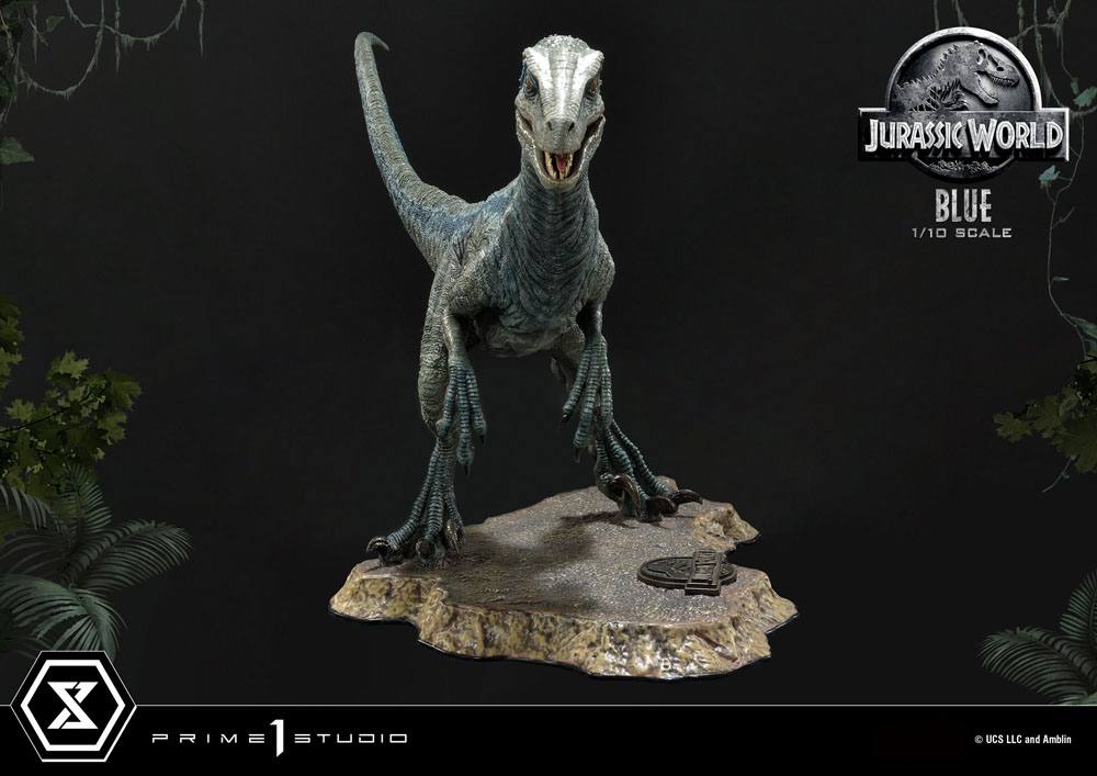 Jurassic World: Fallen Kingdom statuette Prime Collectibles 1/10 Blue (Open Mouth Version) 17 cm