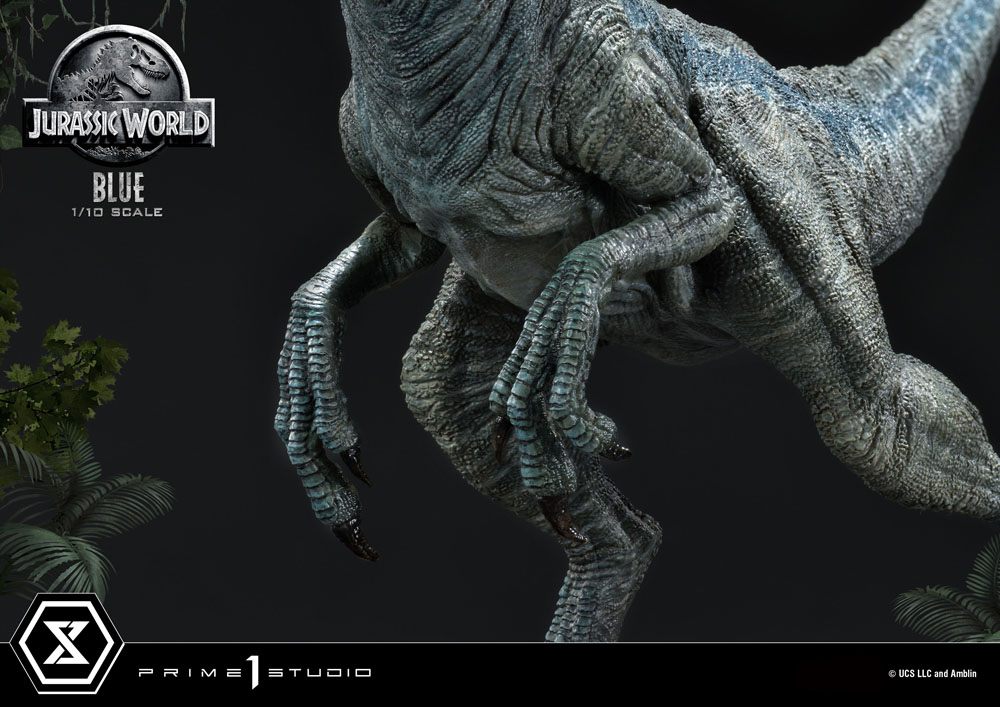 Jurassic World: Fallen Kingdom statuette Prime Collectibles 1/10 Blue (Open Mouth Version) 17 cm