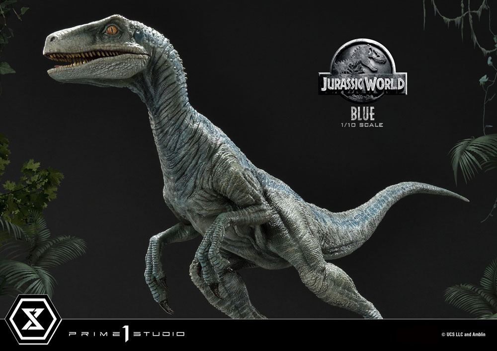Jurassic World: Fallen Kingdom statuette Prime Collectibles 1/10 Blue (Open Mouth Version) 17 cm