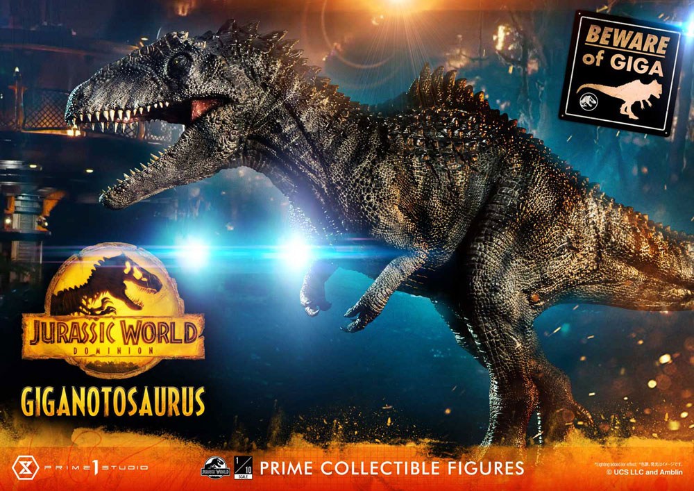 Jurassic World : Le Monde d'après statuette Prime Collectibles 1/38 Giganotosaurus Toy Version 22 cm