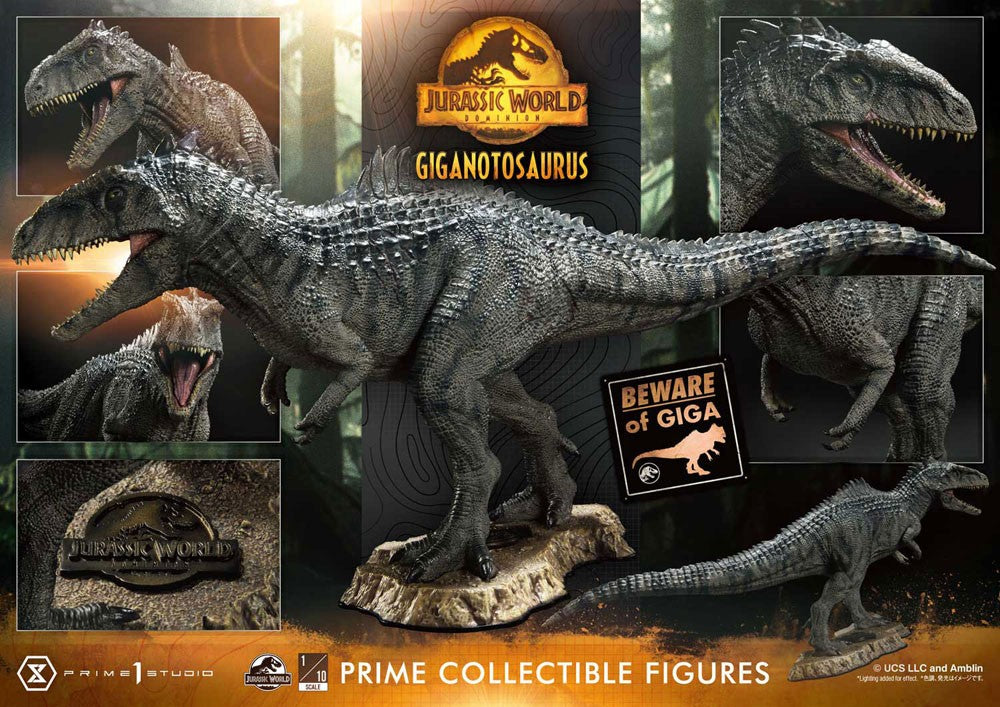 Jurassic World : Le Monde d'après statuette Prime Collectibles 1/38 Giganotosaurus Toy Version 22 cm