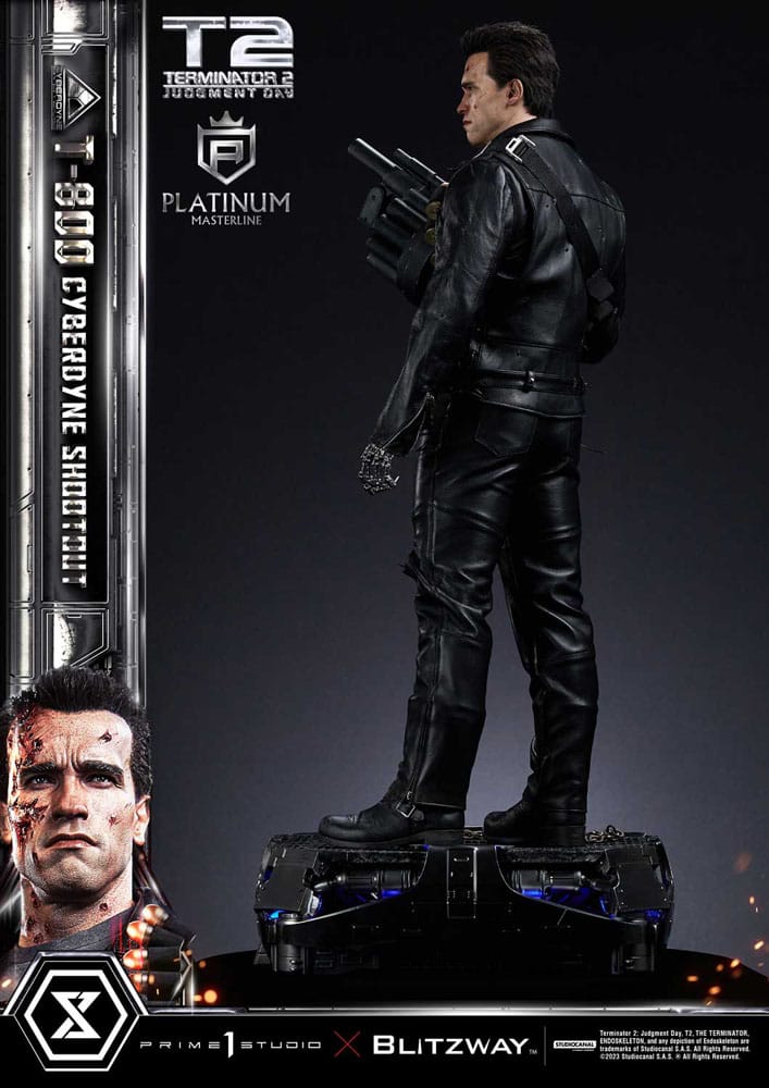 Terminator 2 statuette Platimum Masterline Series 1/3 T-800 Cyberdyne Shootout 74 cm