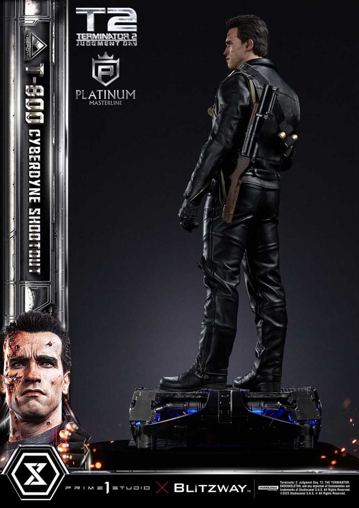 Terminator 2 statuette Platimum Masterline Series 1/3 T-800 Cyberdyne Shootout 74 cm