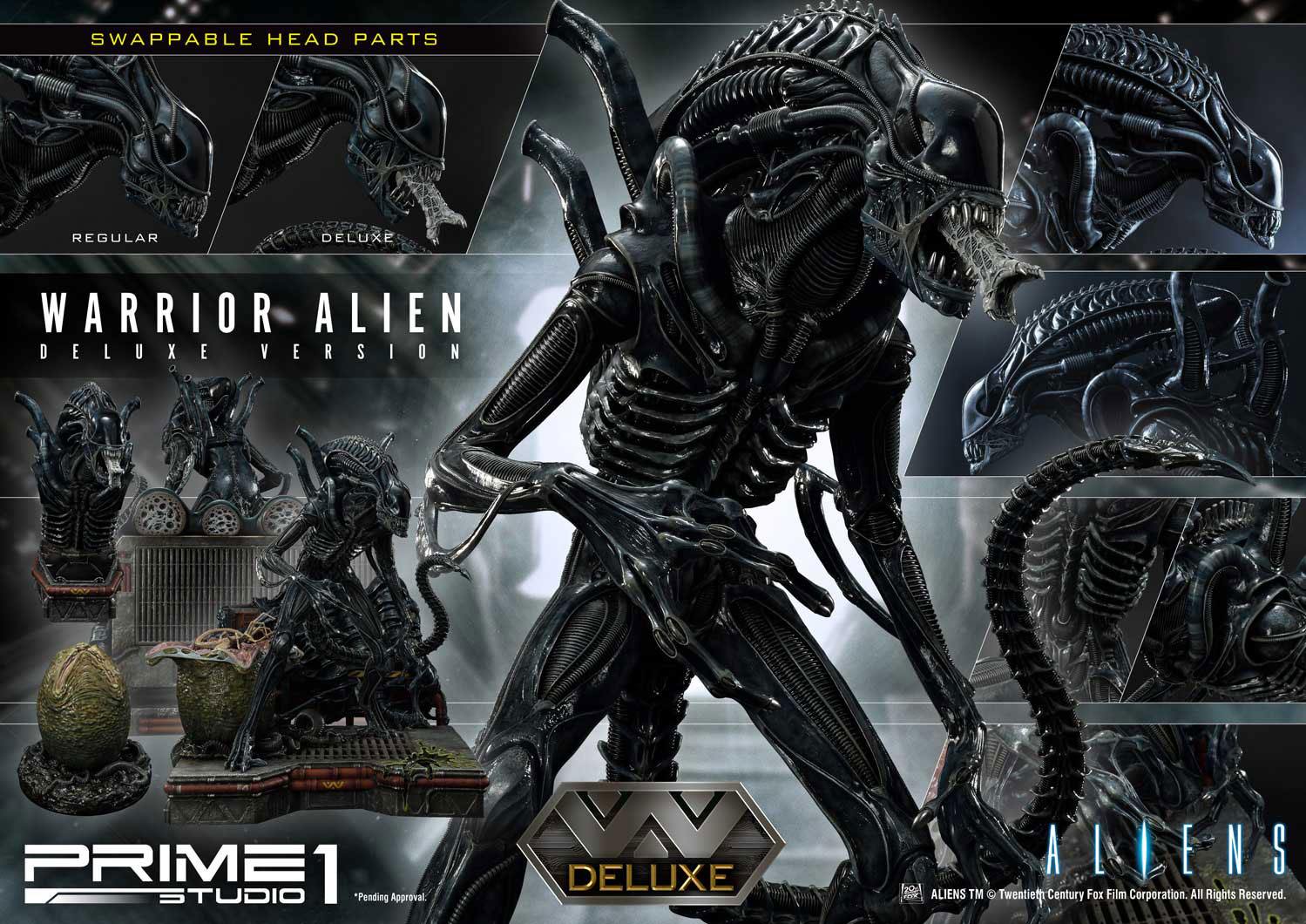 Aliens Premium Masterline Series statuette Warrior Alien Deluxe Bonus Version 67 cm