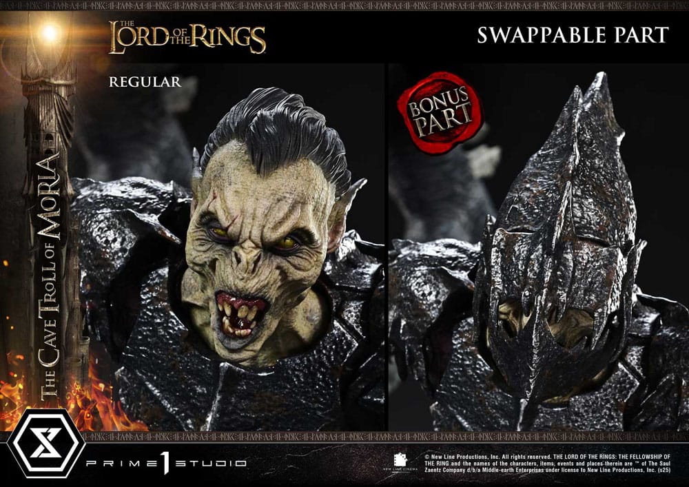 Le Seigneur des anneaux statuette Premium Masterline Series 1/6 Cave Troll of Moria Bonus Version 91 cm
