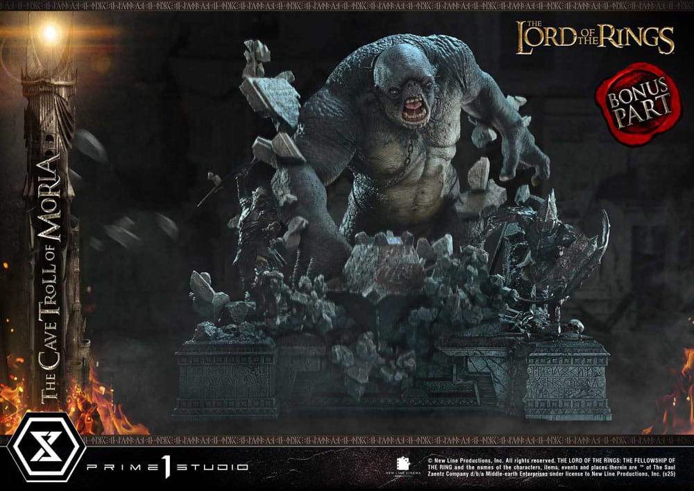 Le Seigneur des anneaux statuette Premium Masterline Series 1/6 Cave Troll of Moria Bonus Version 91 cm