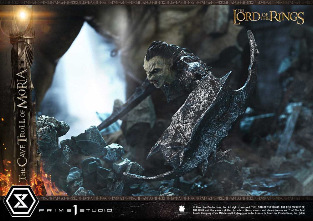 Le Seigneur des anneaux statuette Premium Masterline Series 1/6 Cave Troll of Moria Bonus Version 91 cm