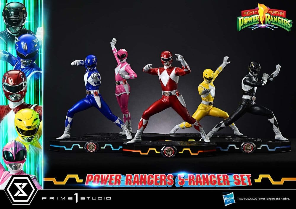 Mighty Morphin Power Rangers Premium Masterline Set de 5 statuettes 1/4 57 cm