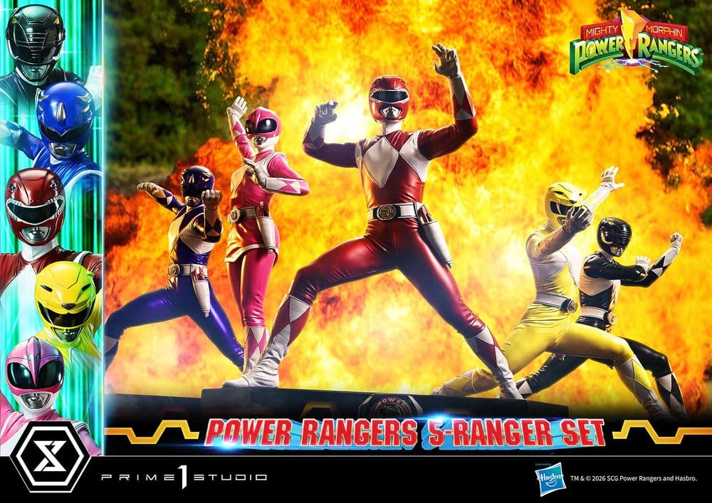 Mighty Morphin Power Rangers Premium Masterline Set de 5 statuettes 1/4 57 cm