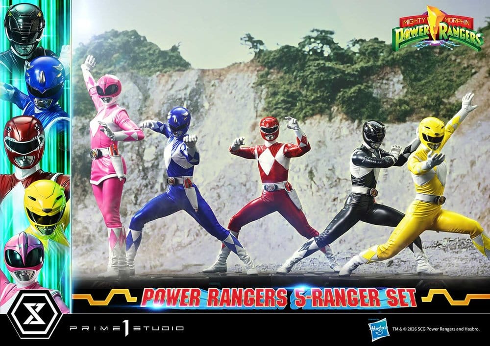 Mighty Morphin Power Rangers Premium Masterline Set de 5 statuettes 1/4 57 cm