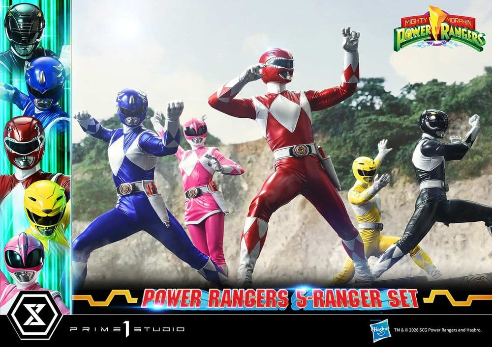 Mighty Morphin Power Rangers Premium Masterline Set de 5 statuettes 1/4 57 cm