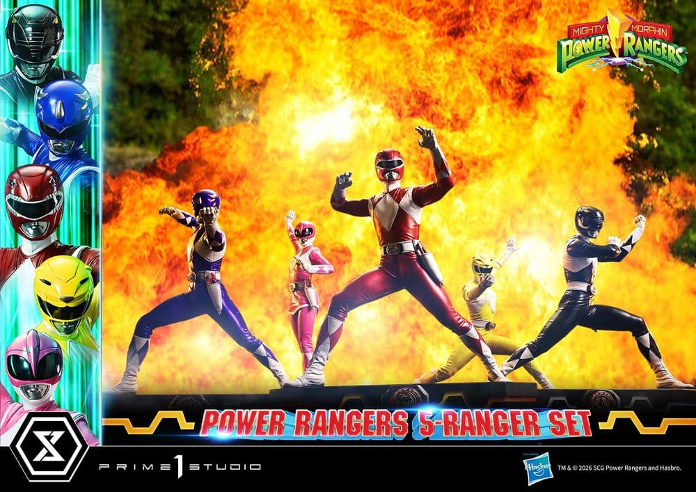 Mighty Morphin Power Rangers Premium Masterline Set de 5 statuettes 1/4 57 cm