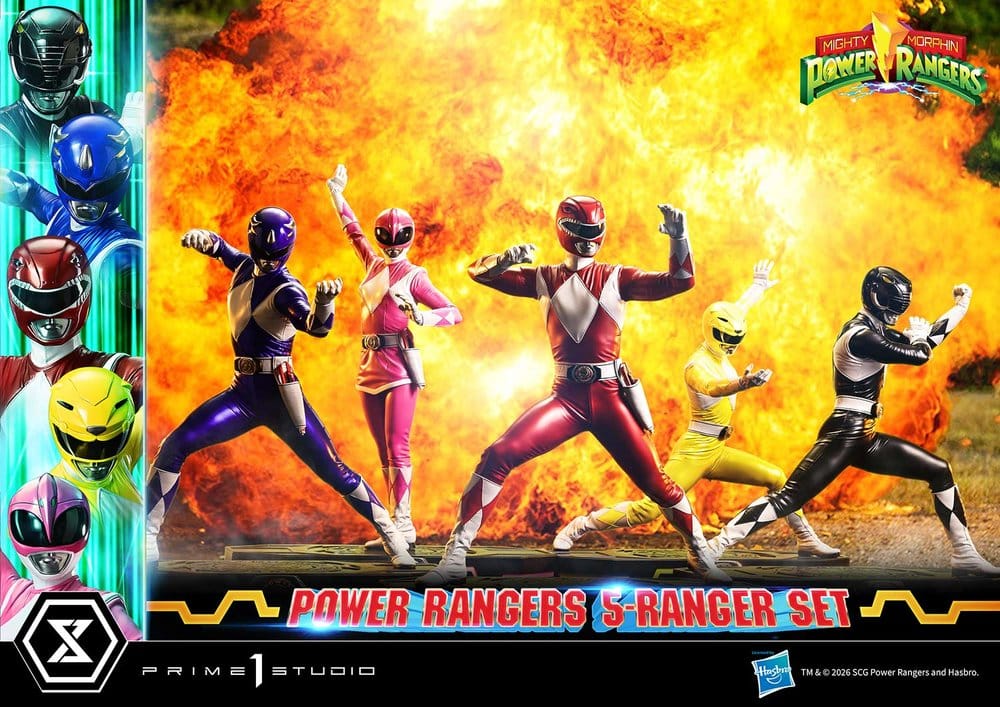 Mighty Morphin Power Rangers Premium Masterline Set de 5 statuettes 1/4 57 cm