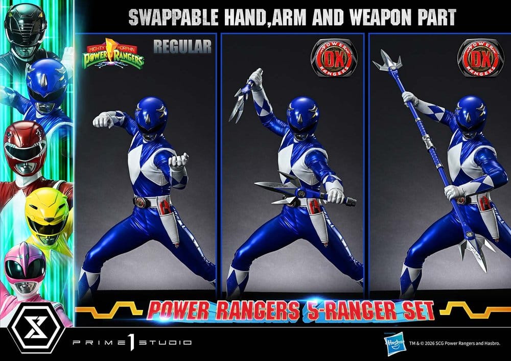Mighty Morphin Power Rangers Premium Masterline Set de 5 statuettes 1/4 Deluxe Version 62 cm