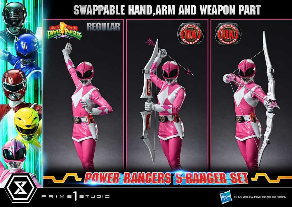 Mighty Morphin Power Rangers Premium Masterline Set de 5 statuettes 1/4 Deluxe Version 62 cm