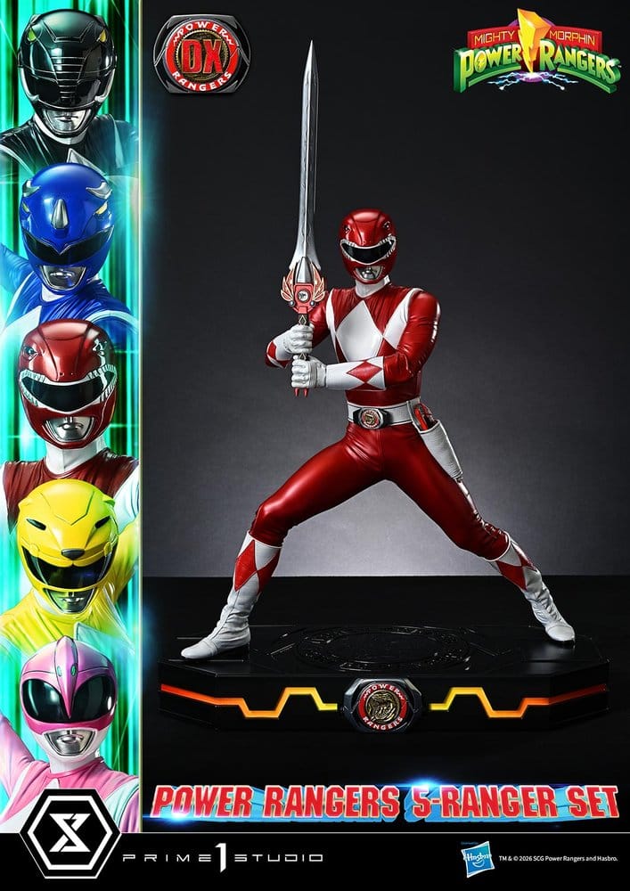 Mighty Morphin Power Rangers Premium Masterline Set de 5 statuettes 1/4 Deluxe Version 62 cm