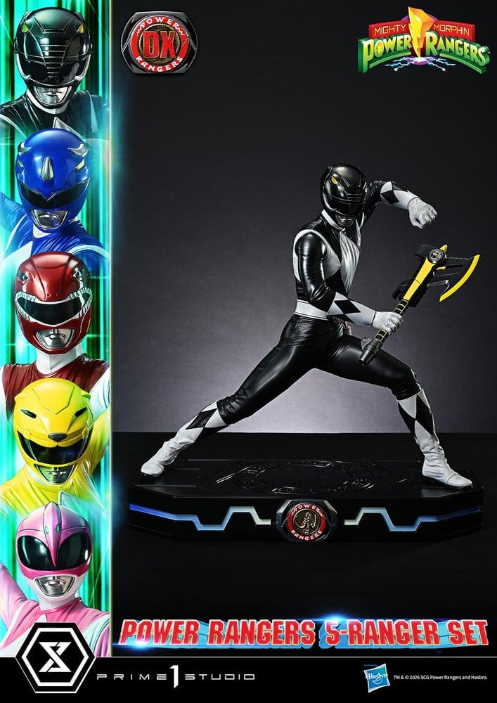 Mighty Morphin Power Rangers Premium Masterline Set de 5 statuettes 1/4 Deluxe Bonus Version 62 cm