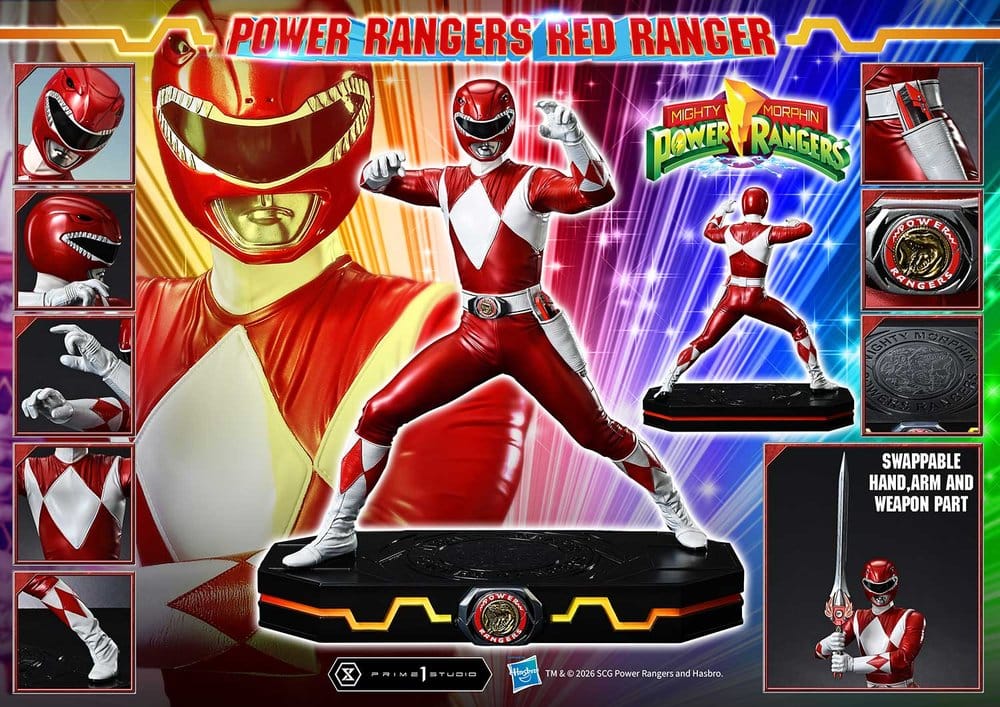 Mighty Morphin Power Rangers Premium Masterline statuette 1/4 Red Ranger 62 cm