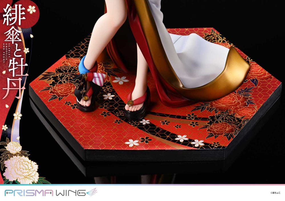 Original Illustration by Fuzichoco statuette PVC 1/7 Prisma Wing Scarlet Umbrella And Peony 28 cm