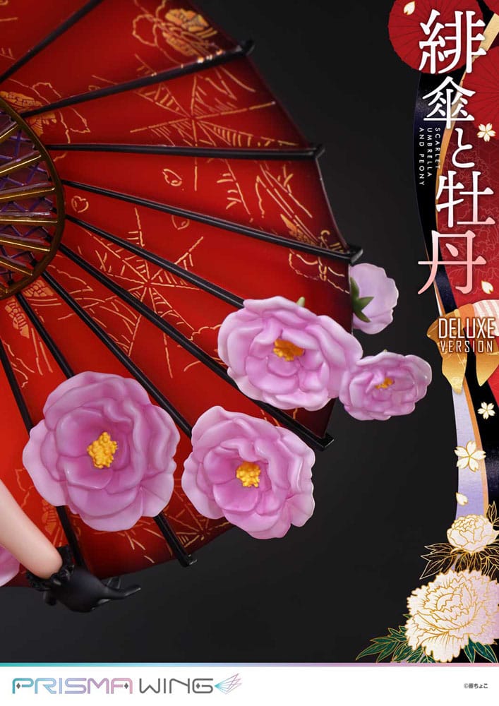 Original Illustration by Fuzichoco statuette PVC 1/7 Prisma Wing Scarlet Umbrella And Peony Deluxe Version 32 cm