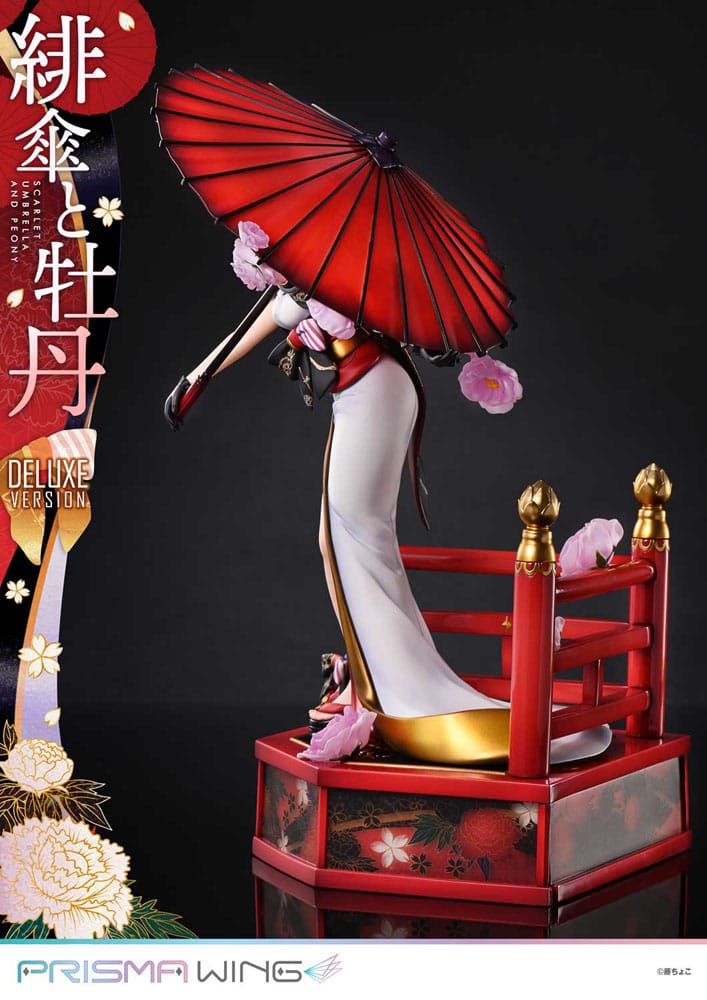Original Illustration by Fuzichoco statuette PVC 1/7 Prisma Wing Scarlet Umbrella And Peony Deluxe Version 32 cm
