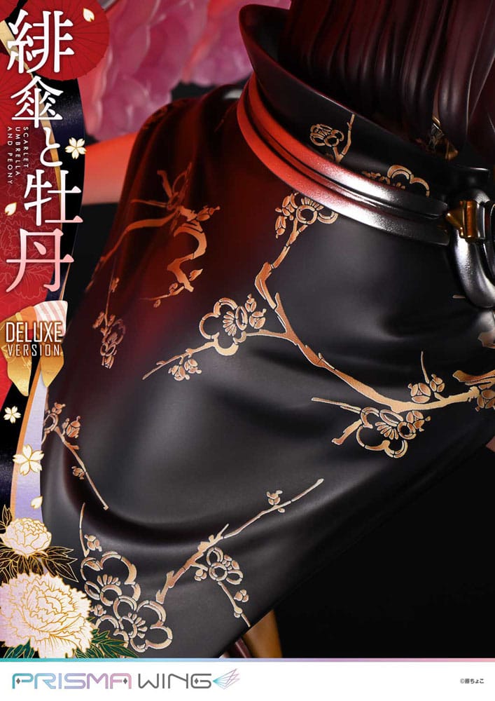 Original Illustration by Fuzichoco statuette PVC 1/7 Prisma Wing Scarlet Umbrella And Peony Deluxe Version 32 cm