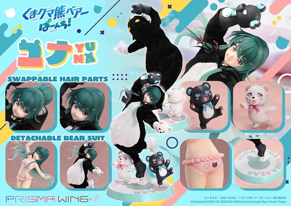 Kuma Kuma Kuma Bear Punch! statuette PVC 1/7 Prisma Wing Yuna 28 cm