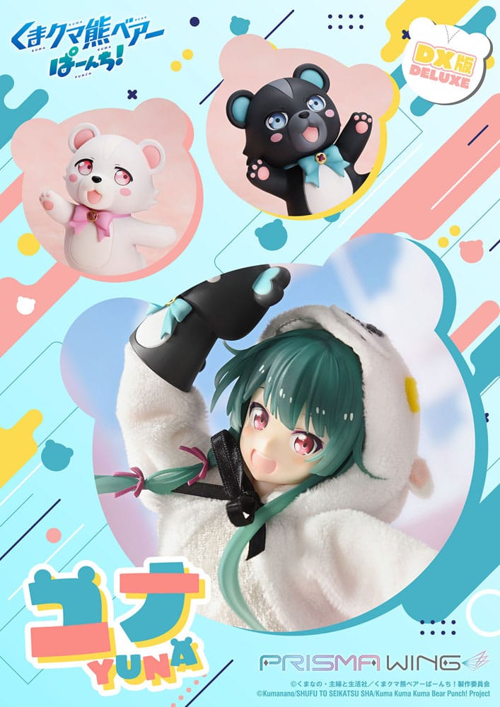 Kuma Kuma Kuma Bear Punch! statuette PVC 1/7 Prisma Wing Yuna Deluxe Version 28 cm