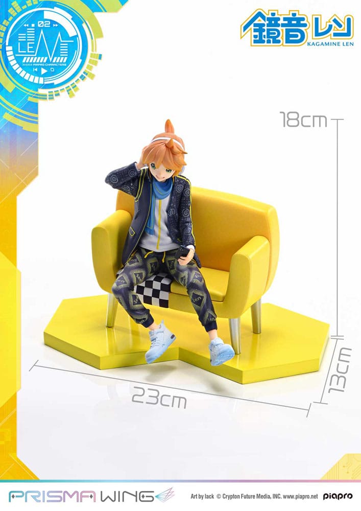 Vocaloid statuette PVC 1/7 Prisma Wing Piapro Characters Kagamine Len (Art by lack) 18 cm